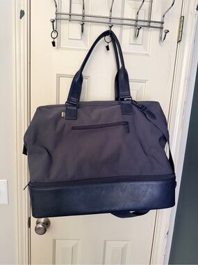 BEIS Navy and Black Travel Weekender Tote
